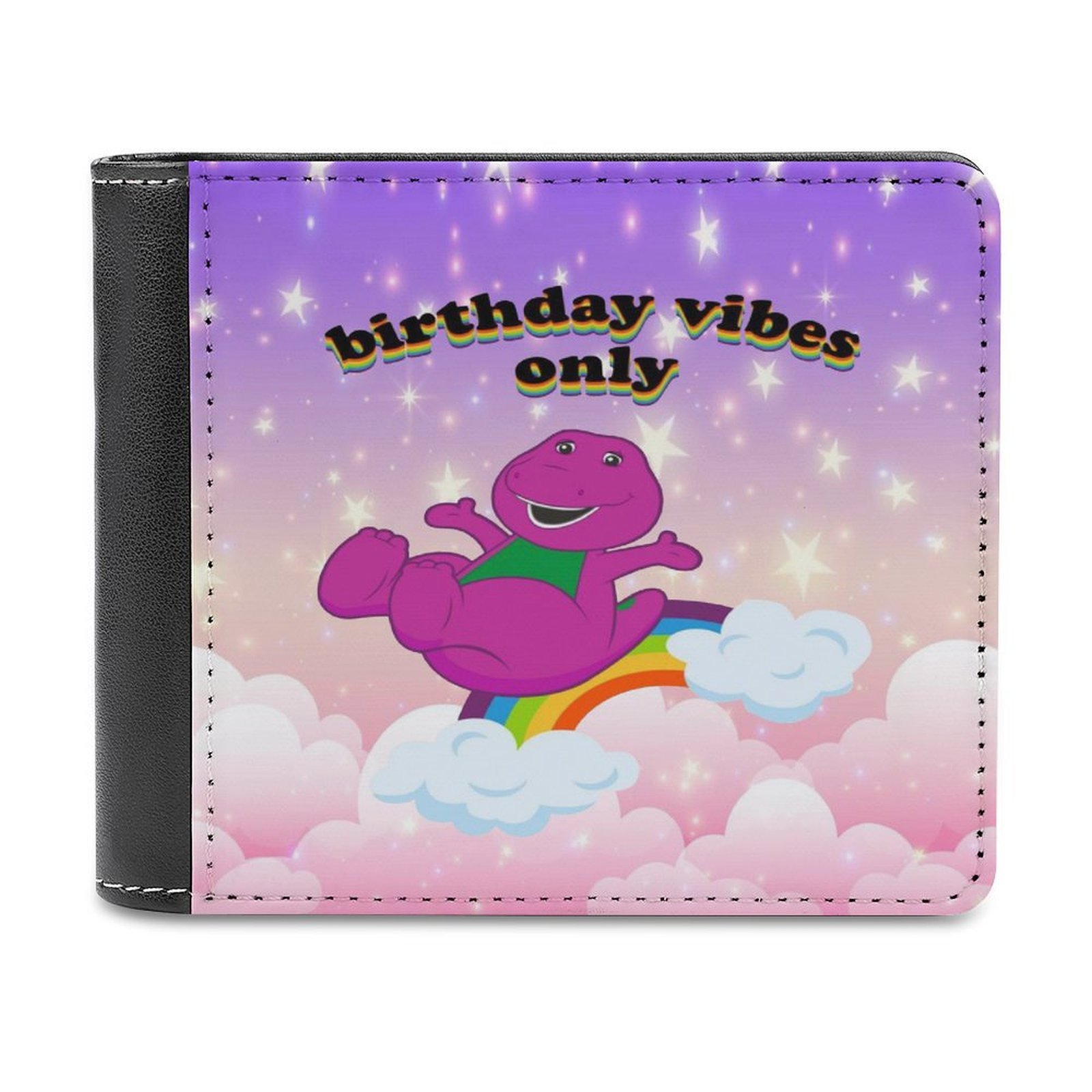 Barney Dinosaur Friends Wallet for Men Leather Purse Clutch Card ...
