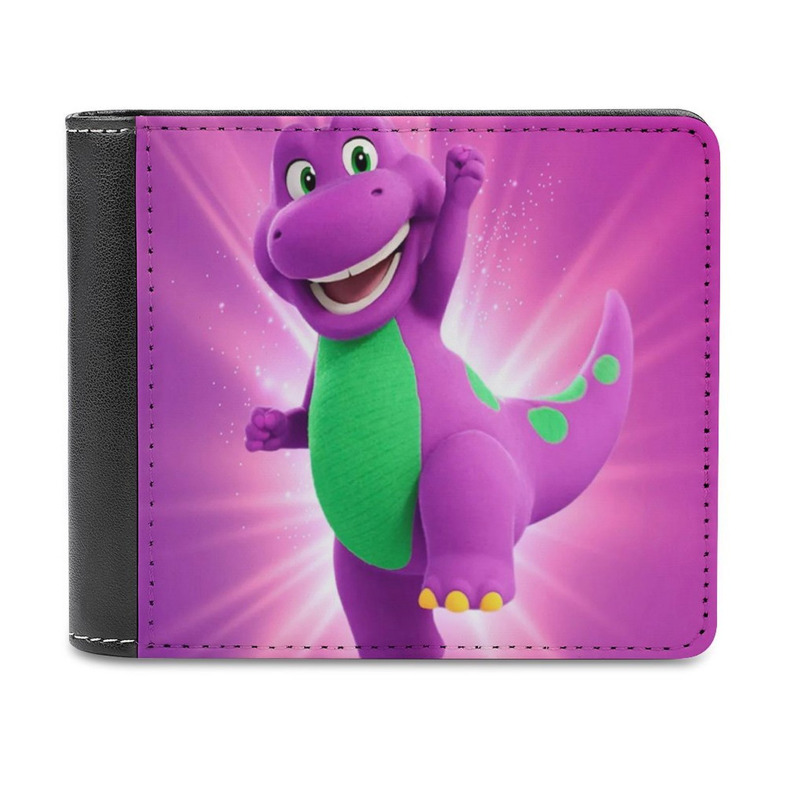 Barney Dinosaur Friends Wallet for Men Leather Purse Clutch Card ...