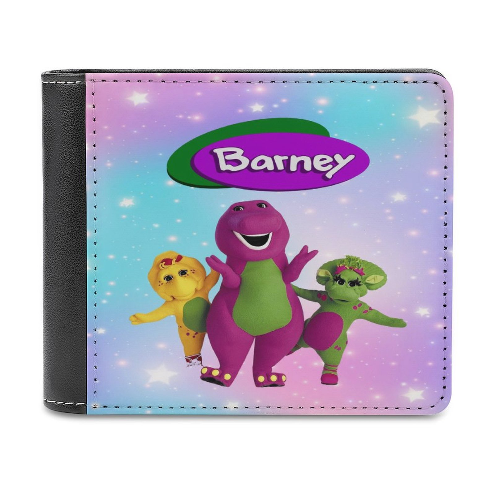 Barney Dinosaur Friends Wallet for Men Leather Purse Clutch Card ...