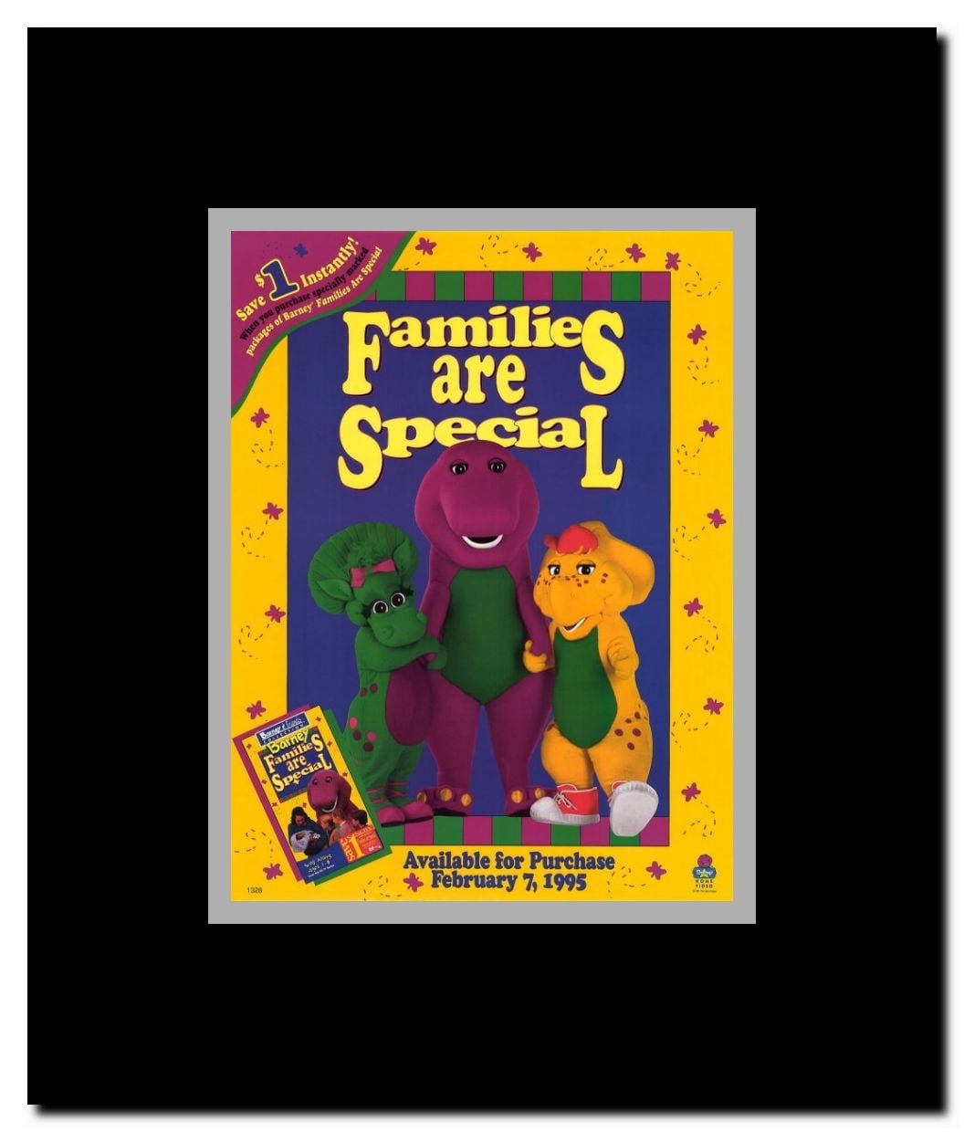 Barney: Families Are Special Framed Movie Poster