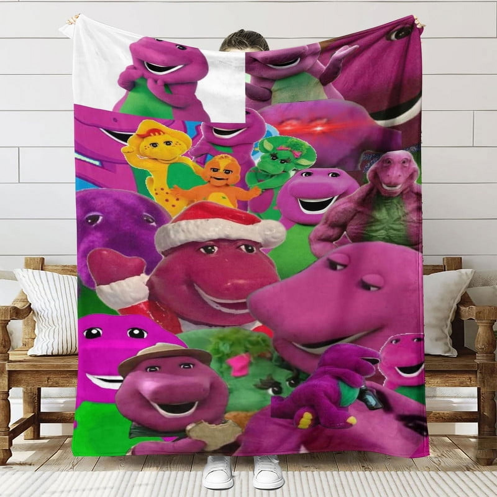 Barney & Friends Throw Blanket Gifts for Fans Lover Girls Boys Women Present Hoodie Him Bed 30"x40"