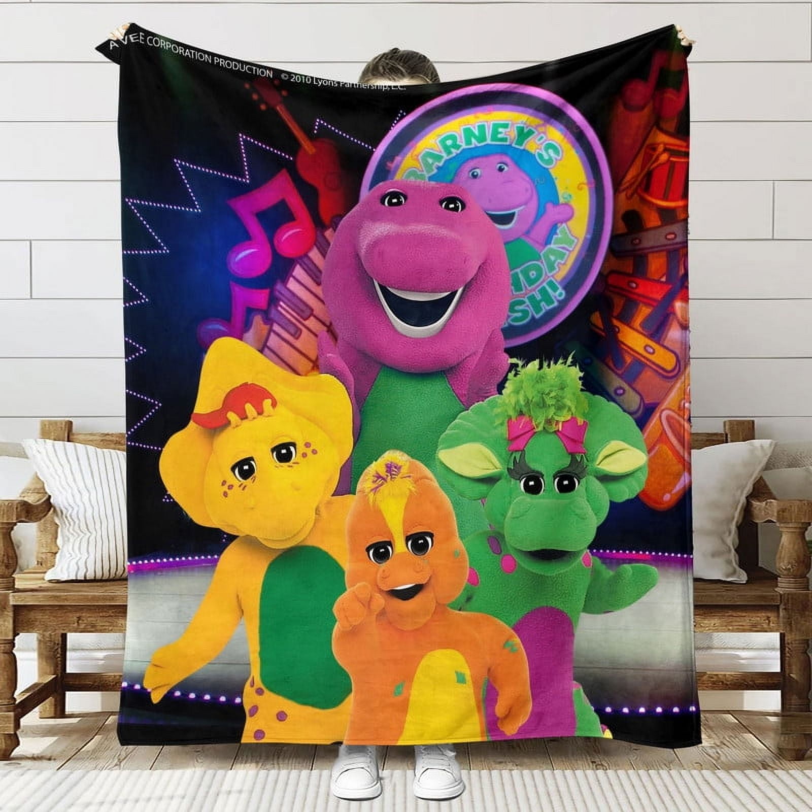 Barney & Friends Throw Blanket Gifts for Fans Lover Girls Boys Women Present Hoodie Him Bed 30"x40"