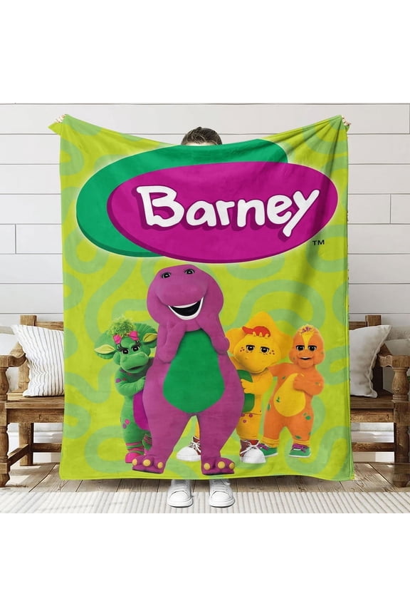 Barney & Friends Throw Blanket Gifts for Fans Lover Girls Boys Women Present Hoodie Him Bed 40"x50"