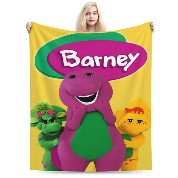 Barney And Friends Throw Blanket Soft Lightweight Cozy Plush Flannel Bed Blanket Fuzzy Fluffy Fleece Blankets for Bedroom Living Room Couch Office 40"X30"