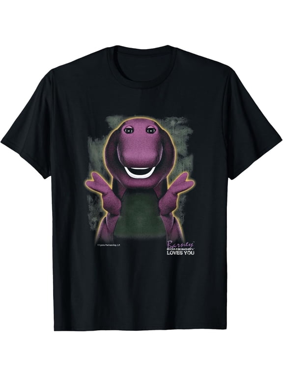 Barney Loves You Purple Character Peace Sign T-Shirt