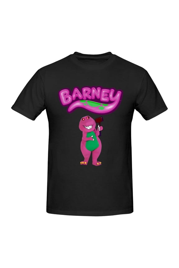 Barney Men's T-Shirt Short Sleeve Crew Neck Tees