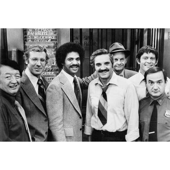 Barney Miller classic line-up Hal Linden & the 12th Precinct guys 24x36 poster