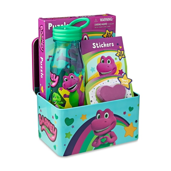 Barney Tin Box Valentines Gift Set