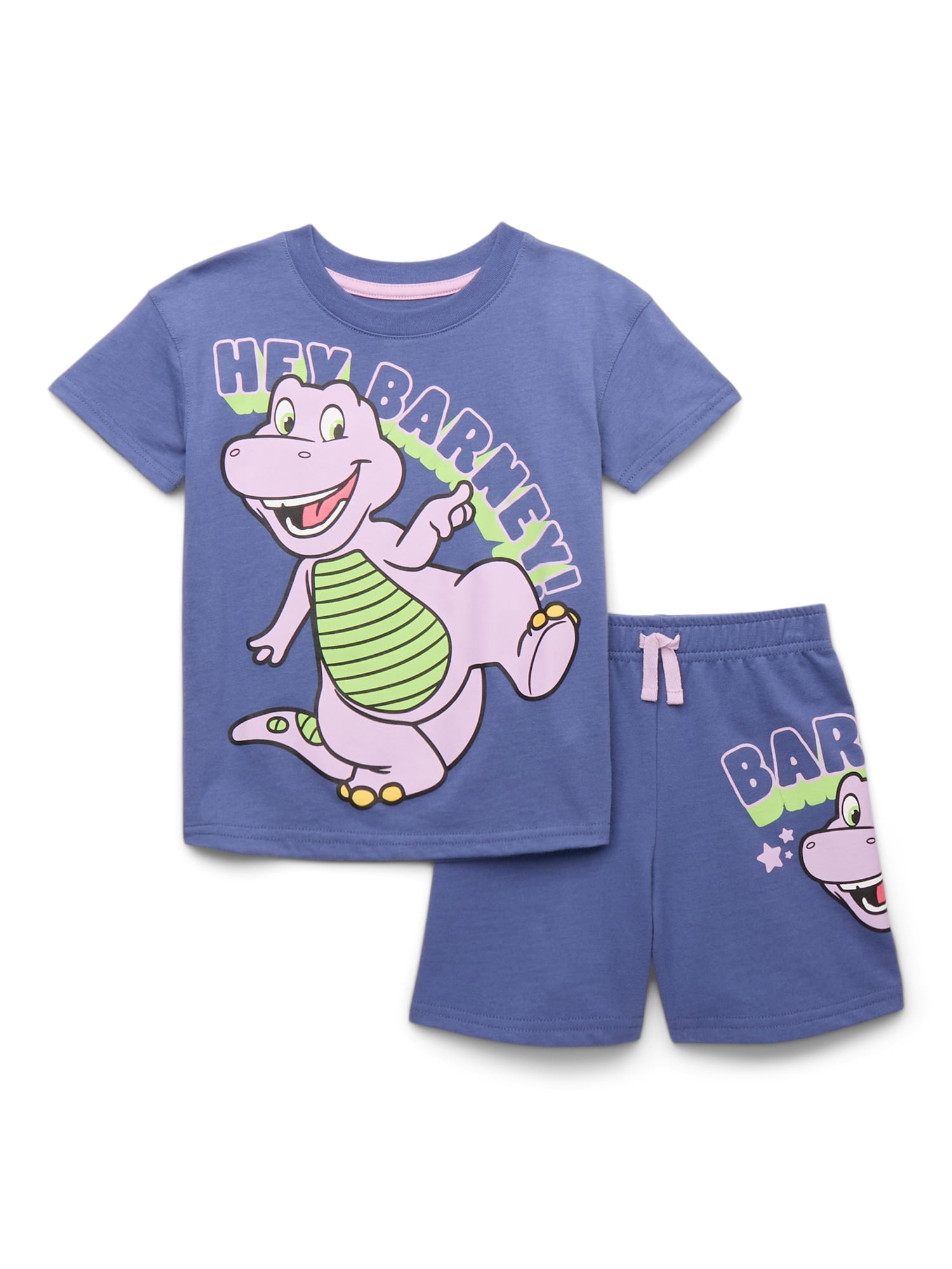 Barney Toddler Graphic Tee and Shorts Set, 2-Piece, Sizes 12M-5T