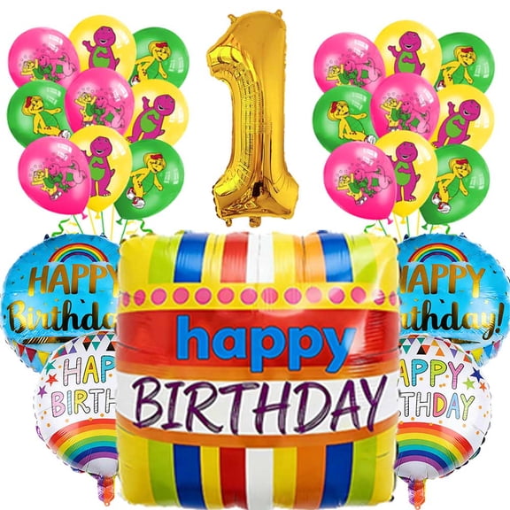 Barney and Friends Balloons Party Supplies 1st Big Number Decorations Decor Kit Birthday