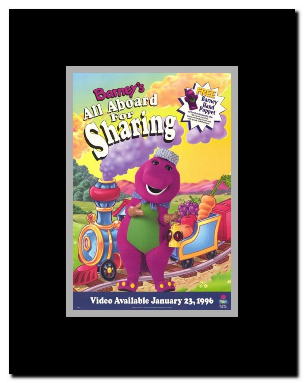 Barney's All Aboard For Sharing Framed Movie Poster