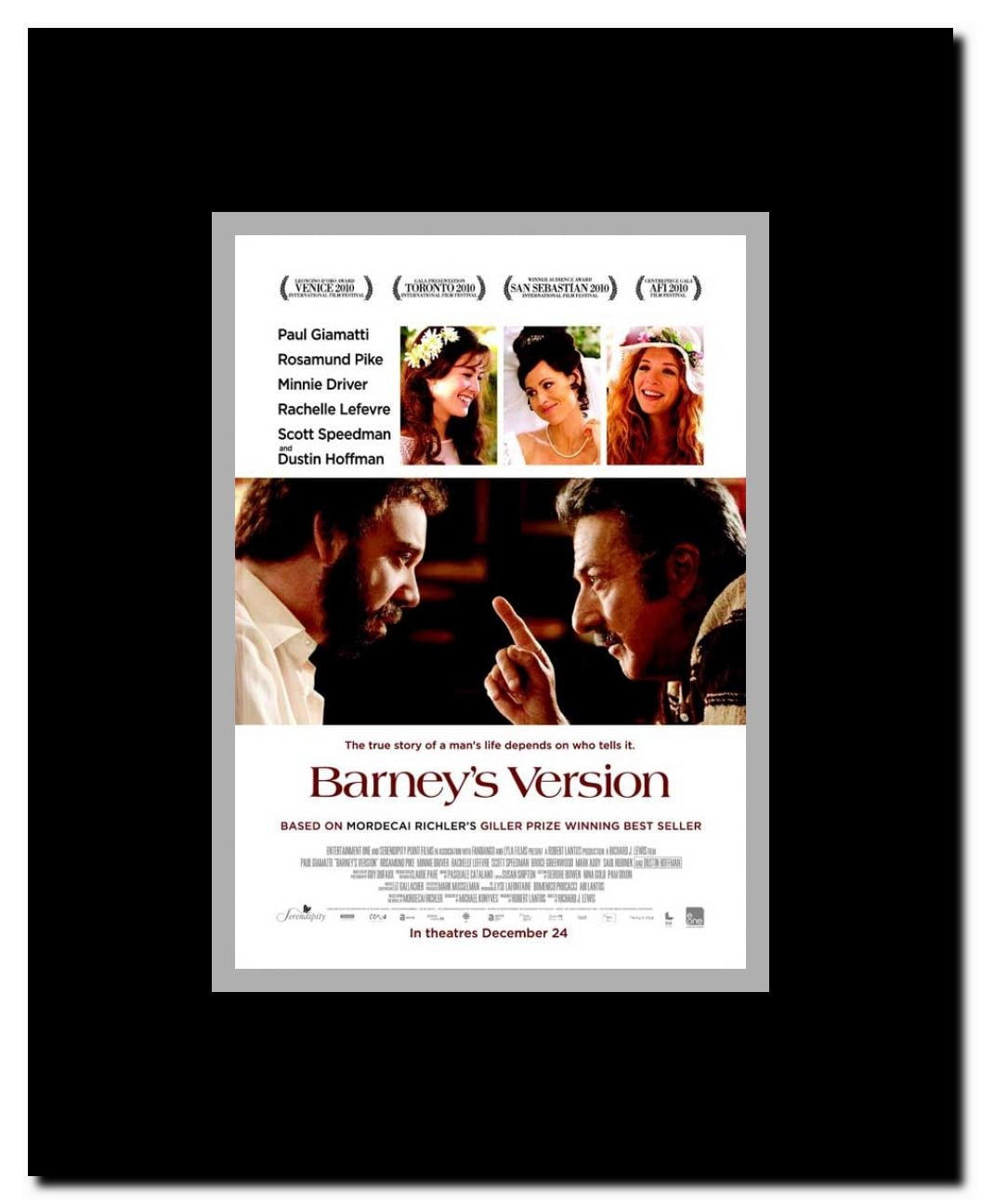 Barney's Version Framed Movie Poster