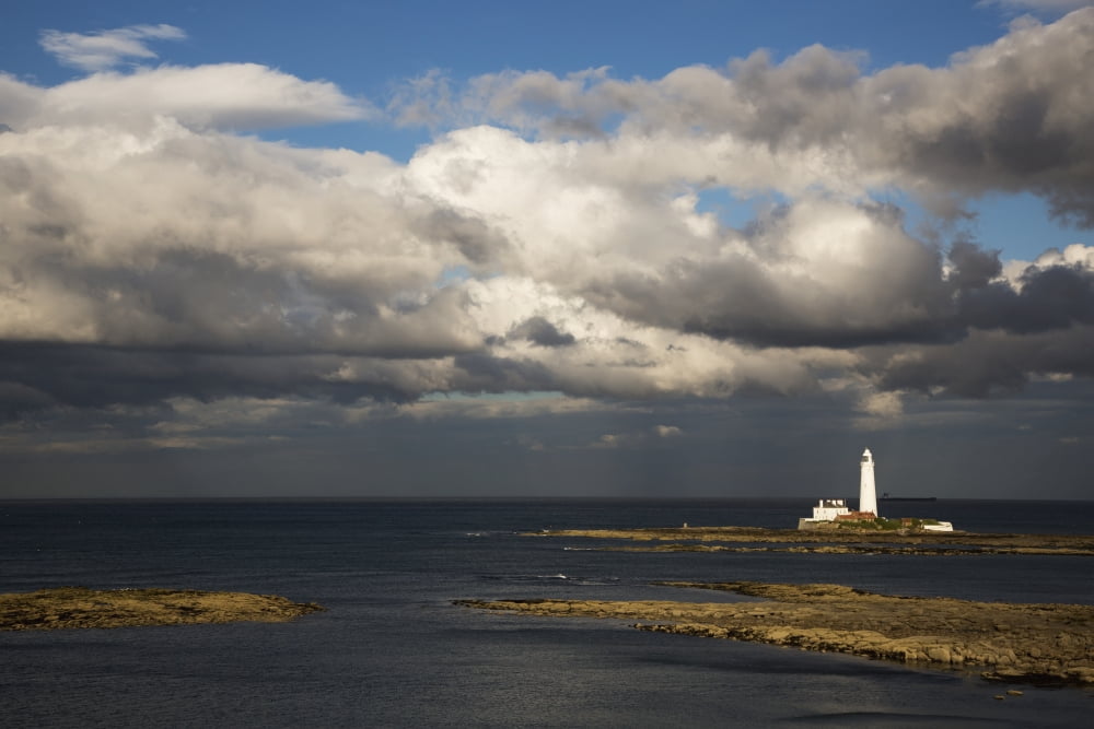 Barns Ness Lighthouse East Lothian Scotland Canvas Art - John Short Design Pics (38 x 24)