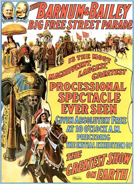 Barnum & Bailey Street Parade Circus Canvas Art - (24 x 36)