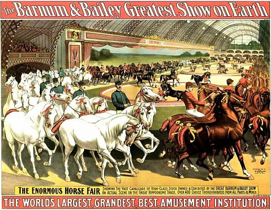 Barnum & Bailey Thoroughbred Circus Canvas Art - (24 x 36)