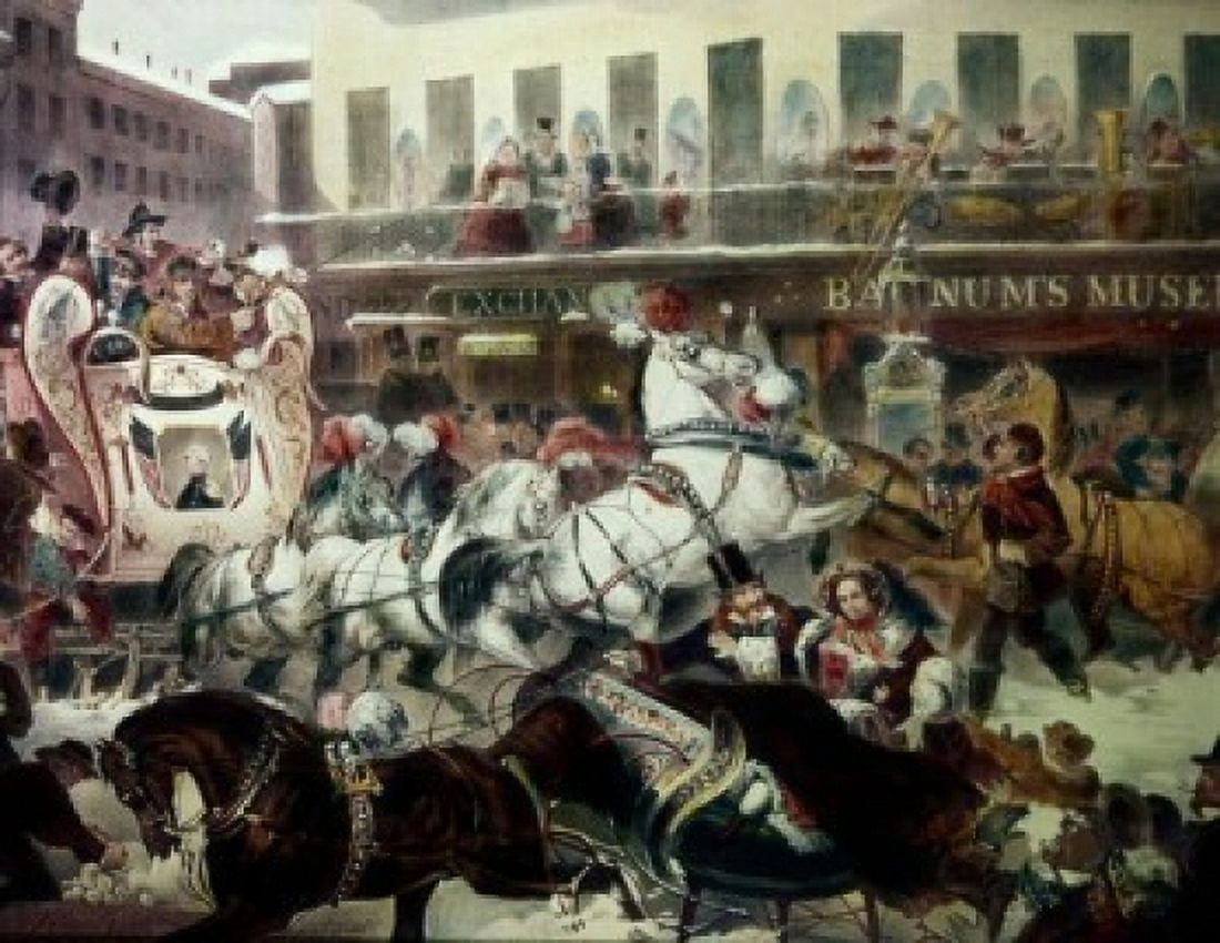 Barnums Museum AC Kent (1833-1892 American) Canvas Art - AC Kent (18 x 24)