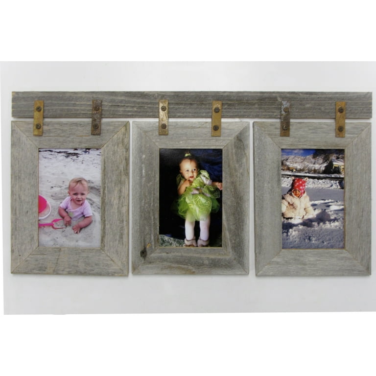 4x6 Opening Barnwood Collage Picture Frame