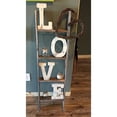 thumbnail image 1 of Barnwood Rustic Farmhouse 4ft Weathered Gray Wooden Decorative Bookcase Picket Display Ladder, 1 of 7