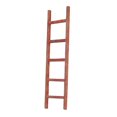 thumbnail image 1 of Barnwood Rustic Farmhouse 5ft Rustic Red Decorative Bookcase Display Ladder, 1 of 6