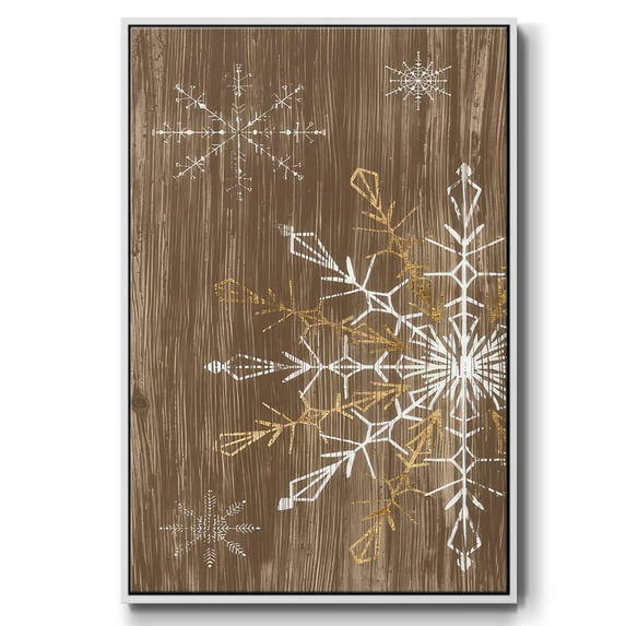 Barnwood Wonderland Collection B - Framed Gallery Wrapped Holiday Canvas - 25 x 37 - White Frame
