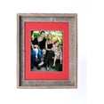 thumbnail image 1 of BarnwoodUSA 11 by 14 Inch Signature Picture Frame for 8 by 10 Inch Photos - 100% Reclaimed Wood, Deep Red Mat, 1 of 8