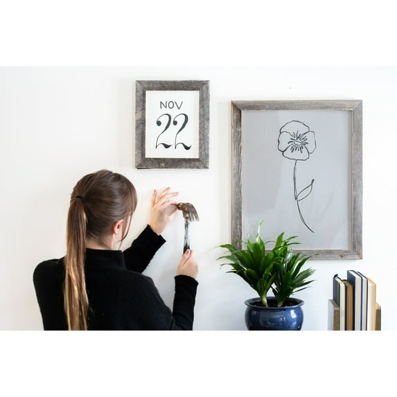 BarnwoodUSA Farmhouse Standard Picture Frame, Reclaimed Wood, 1 1/2 inch Molding Weathered Gray 24x36