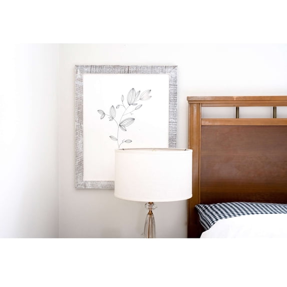 BarnwoodUSA Farmhouse Standard Picture Frame, Reclaimed Wood, 1 1/2 inch Molding White Wash 18x24