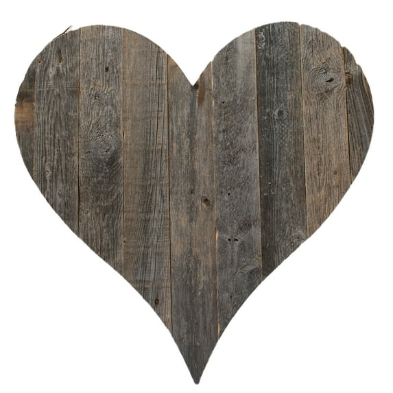 BarnwoodUSA Rustic Farmhouse 24" Weathered Gray Wood Heart