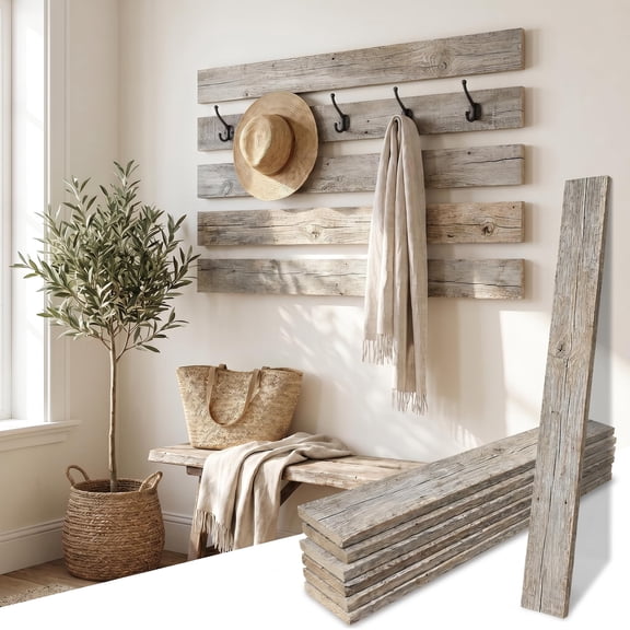 BARNWOODUSA Rustic Farmhouse Reclaimed Barn Wood Bundle, 47 inch