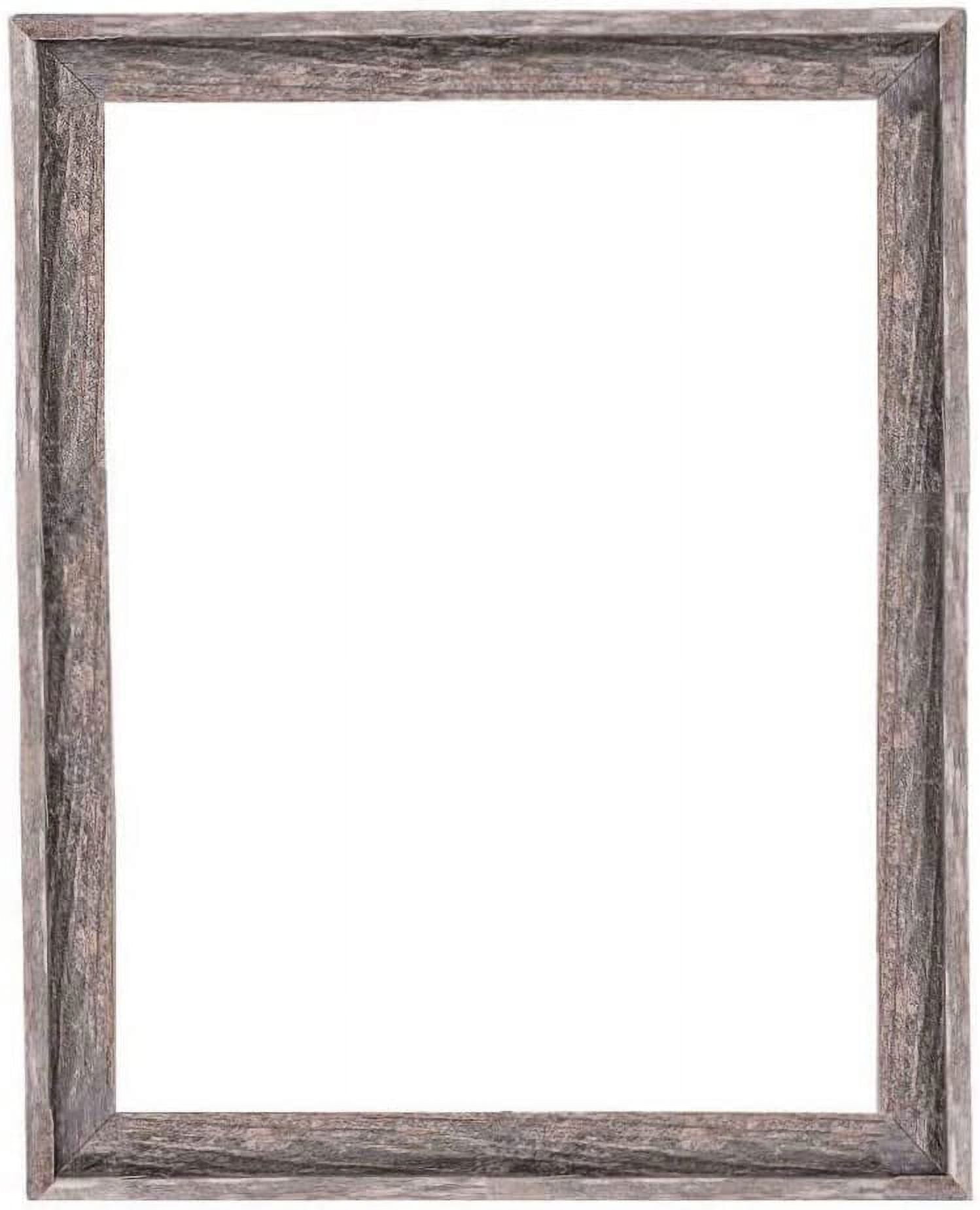 Barnwood Frame  Reclaimed Wood Frame with Barbed Wire Accent, 24x30