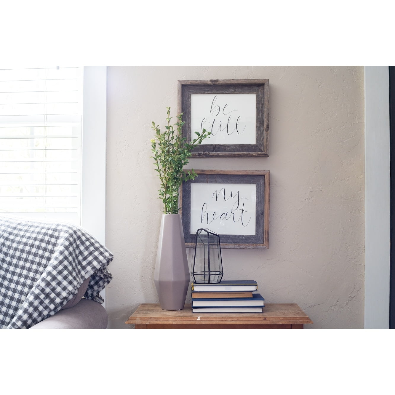 Rustic Farmhouse Signature Corner Block Picture Frame | Rustic Red