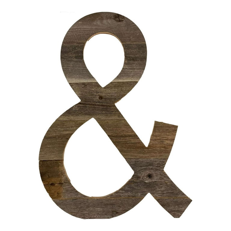 BarnwoodUSA Rustic Large 16 in. Free Standing White Wash Decorative Monogram Wood Letter (K)