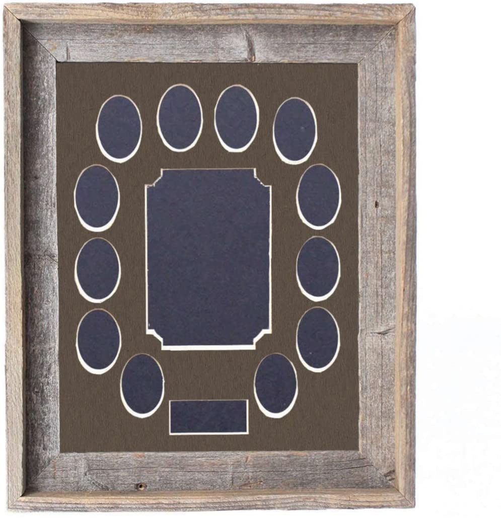 BarnwoodUSA School Years Matted Picture Frame K12, 100 Upcycled Wood