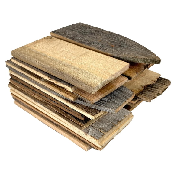 BarnwoodUSA Scrap Wooden Plank Bundle (5-8 x 3) Reclaimed Wood for DIY, Home, School Projects, or Decoration 2 lb Unfinished Wooden Slats for Crafts