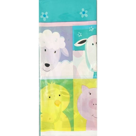 Barnyard Babies Plastic Tablecloth