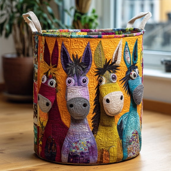 Barnyard Buddy Quilted Laundry Basket, Clothes Hamper Storage Bag, Housewarming Gift Ideas, Gift For Mom
