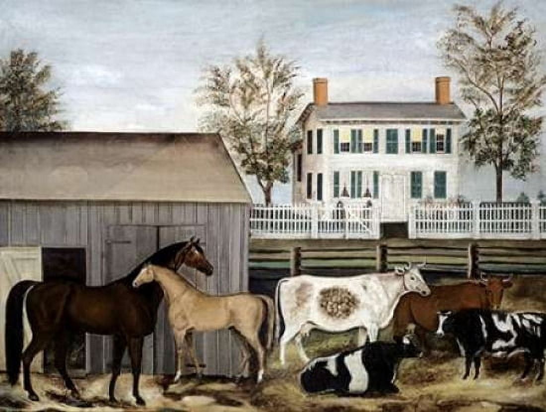 Barnyard Canvas Art - AE Zeliff (18 x 24)