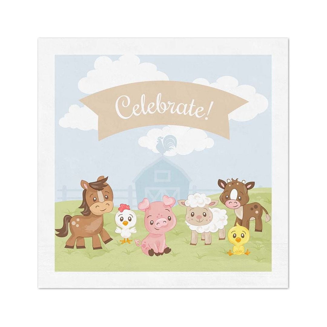 Canopy Street Barnyard Celebrate Beverage Napkins - Thumbnail 2