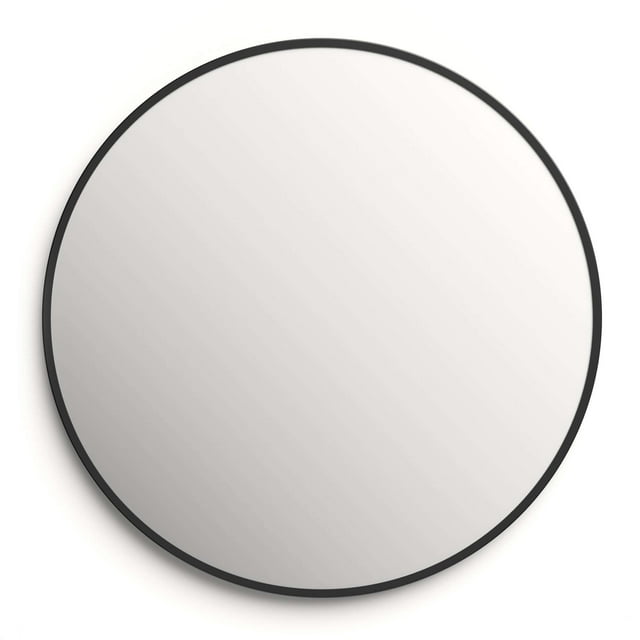 Barnyard Designs 24 inch Black Round Mirror, Modern Bathroom Mirrors for Wall, Farmhouse Mirror, Metal Framed Round Mirror, Circle Mirrors for Wall, Bathroom Vanity Mirror, Wall Mirrors Home Decor