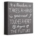thumbnail image 1 of Barnyard Designs A Teacher Takes a Hand Opens A Mind Touches A Heart Box Sign Home Decor Wood Sign With Sayings 8” x 8”, 1 of 2
