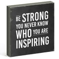 thumbnail image 1 of Barnyard Designs 'Be Strong' Wooden Box Sign Motivational Desk Decor, Primitive Decor Office Desk Decorations for Women Office Bathroom Shelf Decor, Inspirational Desk Decor, 8x8, 1 of 6