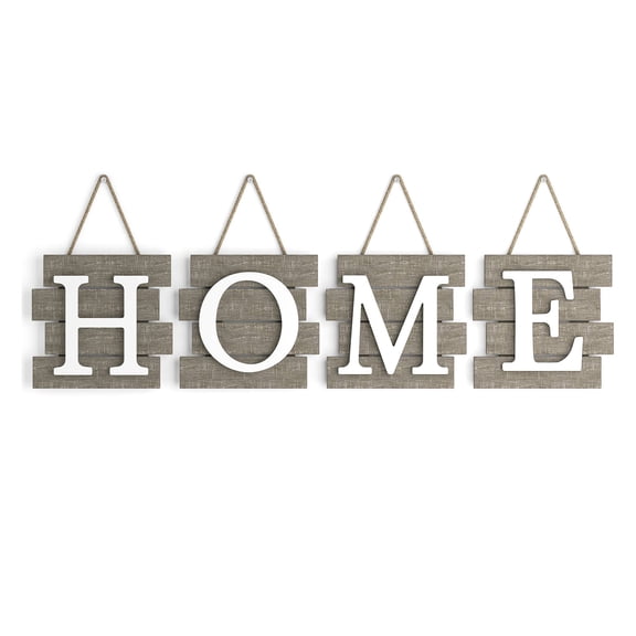"Barnyard Designs Inspirational Faith Home Tile Sign Wood Wall Decor 32 x 8 Inch"