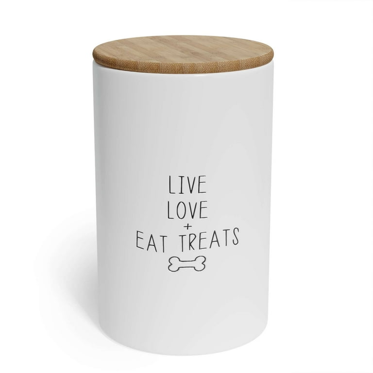 Barnyard Designs Large Dog Treat Container Airtight Cute Dog