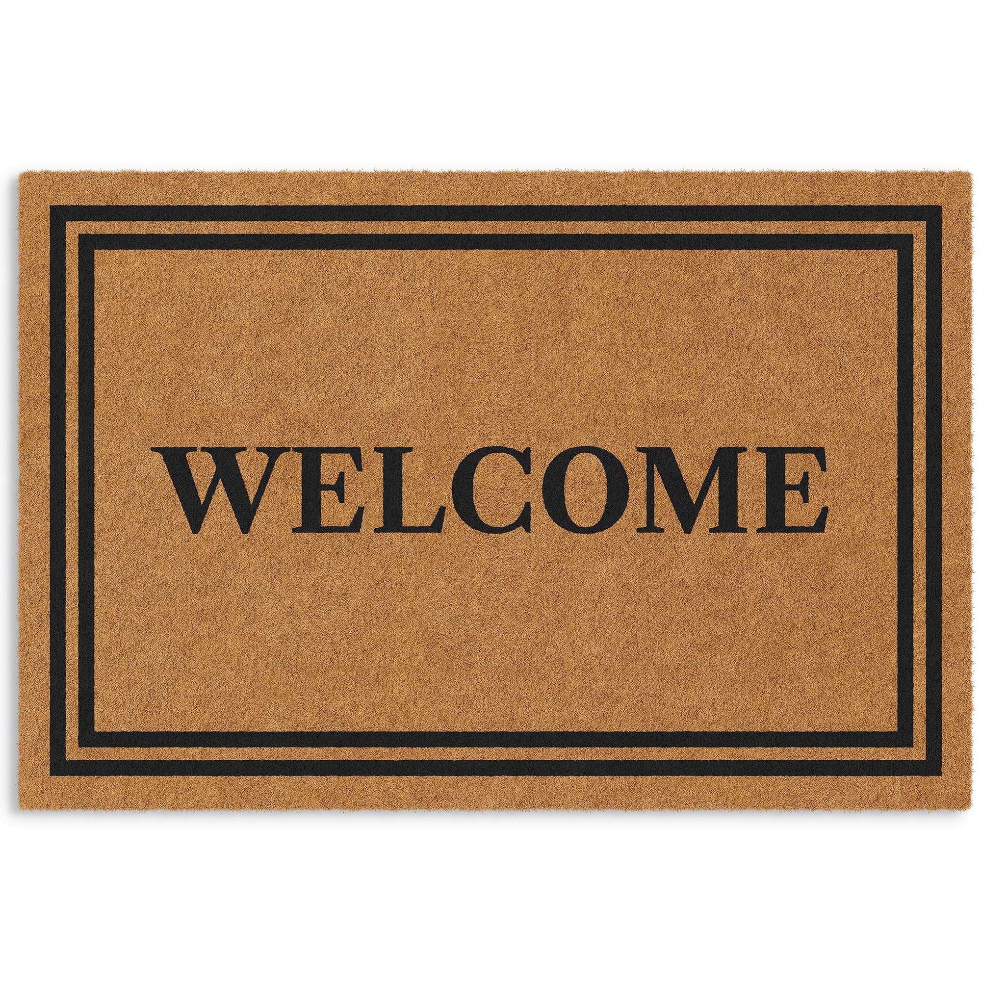 Barnyard Designs Natural Coco Coir Heavy Duty Backing Doormat - Large ...