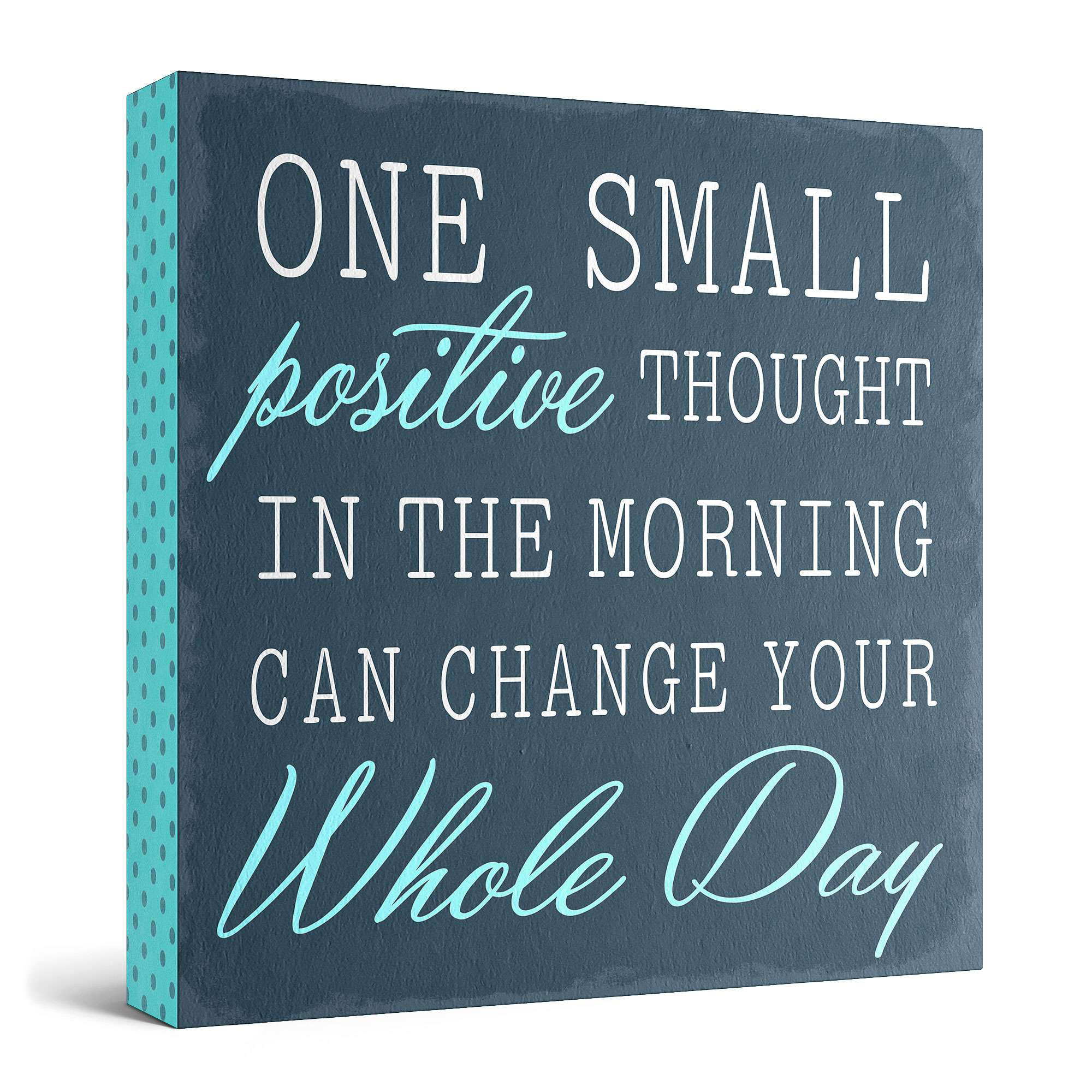 Barnyard Designs \'One Small Positive Thought\' Wooden Box Sign ...
