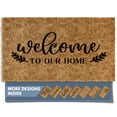 thumbnail image 1 of Barnyard Designs Doormat Welcome Mat for Outdoors, Large Front Door Entrance Mat, 30x17, Brown (Welcome to our Home), 1 of 7