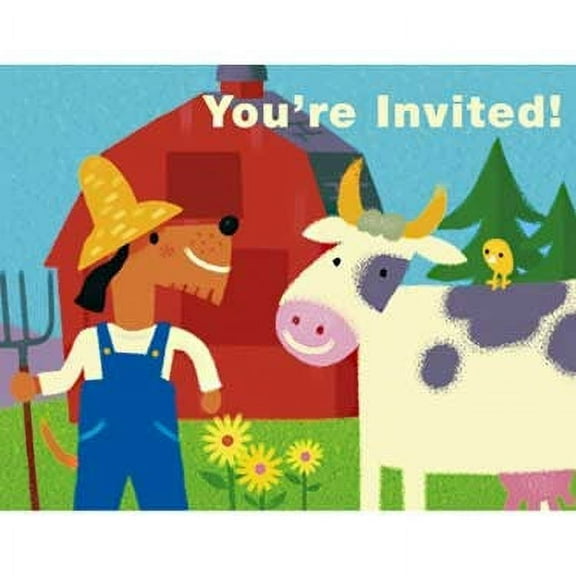 Barnyard EIEIO Invitations w/ Envelopes (8ct)