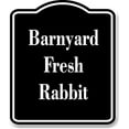 thumbnail image 1 of Barnyard Fresh Rabbit BLACK Aluminum Composite Sign 20''x24'', 1 of 9