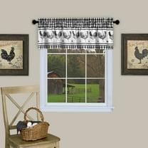 Barnyard Rooster Kitchen Window 14" Valance Curtain
