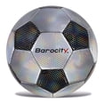 thumbnail image 1 of Barocity Classic Black & Silver Size 4 Soccer Ball – Premium Boy and Girl Official Match Ball with Reflective Rainbow Hex Pattern, Durable, Indoor, Outdoor, Training, Practice, Playtime and Games, 1 of 7